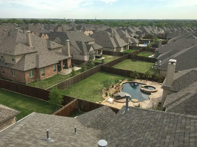 View from a roof MAG Builders is working on, over a North Texas neighbourhood